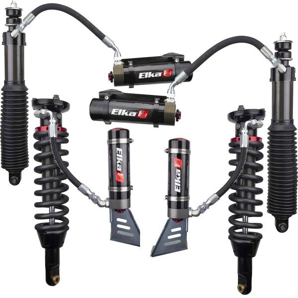 Elka - Elka 2.5 DC RESERVOIR FRONT & REAR SHOCKS KIT for LEXUS GX470, 2002 to 2009 (with KDSS) (0 in. to 2 in. lift) 90054