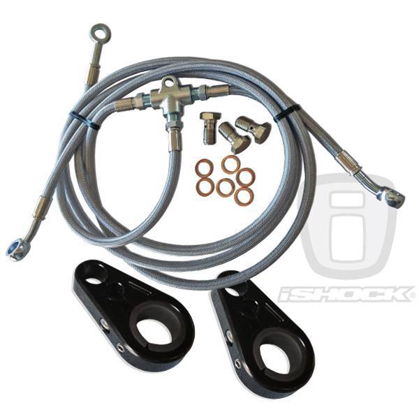 iShock ATV Extended Brake Lines and Clamp Set
