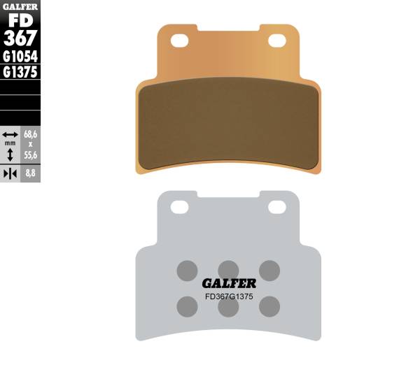Galfer - Galfer HH Sintered Ceramic Compound - FD367G1375