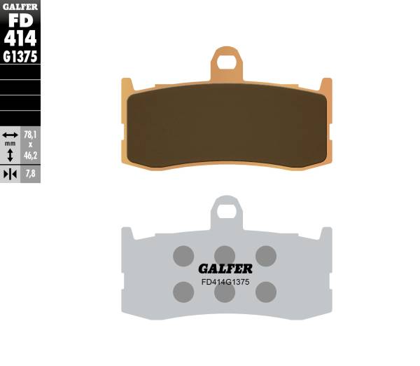 Galfer - Galfer HH Sintered Ceramic Compound - FD414G1375