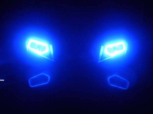 Snorkel Your ATV - SYA Angel Eyes LED Kit for Polaris RZR 800 - Blue SYA ANGEL EYES - 55-30026-B