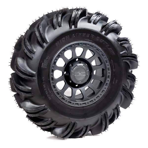 High Lifter - Pre-Mounted - 31-11-14 Outlaw Tire with Pitch SBL-12S 14x7 4/137 5+2 Gun Metal Gray Wheel 8012211OUTLAW31X11X1 - A20-245