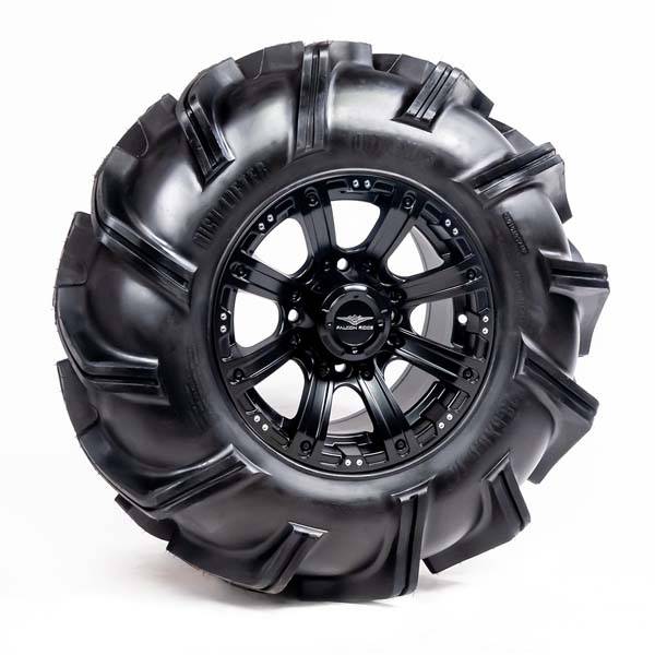 High Lifter - Pre-Mounted - 28-9-14 Outlaw 3 Tire with Raptor CI-8S 14x7 4/137 5+2 Matte Black Wheel 8012213OUTLAW328X9X1 - A20-281