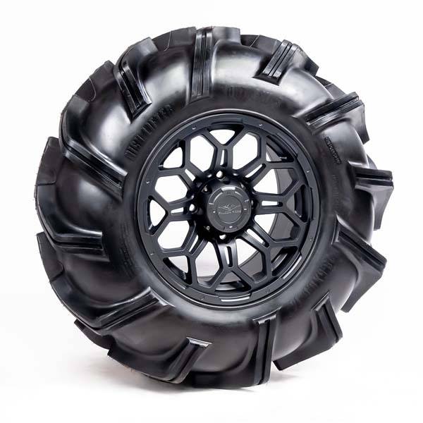 High Lifter - Pre-Mounted - 28-9-14 Outlaw 3 Tire with Soar HC-8S 14x7 4/137 5+2 Gun Metal Gray Wheel 8012213OUTLAW328X9X1 - A20-291