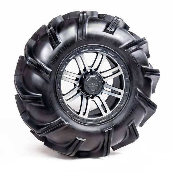 High Lifter - Pre-Mounted - 28-9-14 Outlaw 3 Tire with Glide SBL-8S 14x7 4/137 5+2 Silver and Gun Metal Gray Wheel 8012213OUTLAW328X9X1 - A20-295