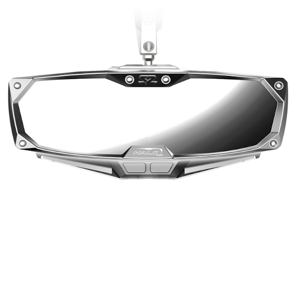 Seizmik - Seizmik Halo-RA LED Rearview Mirror with Cast Aluminum Bezel  2 inch and 1.875 inch Round Tube ROPS HALOLED200"CLAMPMIRR - 56-18020