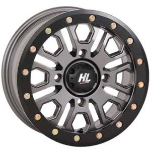 Tires and Wheels - High Lifter - 15x7 4/156 5+2 (+38mm) High Lifter HL23 Beadlock Wheel - Gun Metal Grey