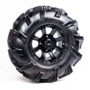 Pre-Mounted - 28-9-14 Outlaw 3 Tire with Raptor CI-8S 14x7 4/137 5+2 Matte Black Wheel 8012213OUTLAW328X9X1 - A20-281