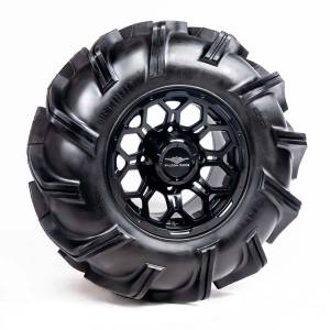 Pre-Mounted - 28-9-14 Outlaw 3 Tire with Soar HC-8S 14x7 4/137 5+2 Matte Black Wheel 8012213OUTLAW328X9X1 - A20-293