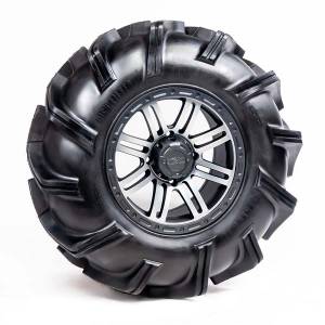 Pre-Mounted - 28-9-14 Outlaw 3 Tire with Glide SBL-8S 14x7 4/137 5+2 Silver and Gun Metal Gray Wheel 8012213OUTLAW328X9X1 - A20-295